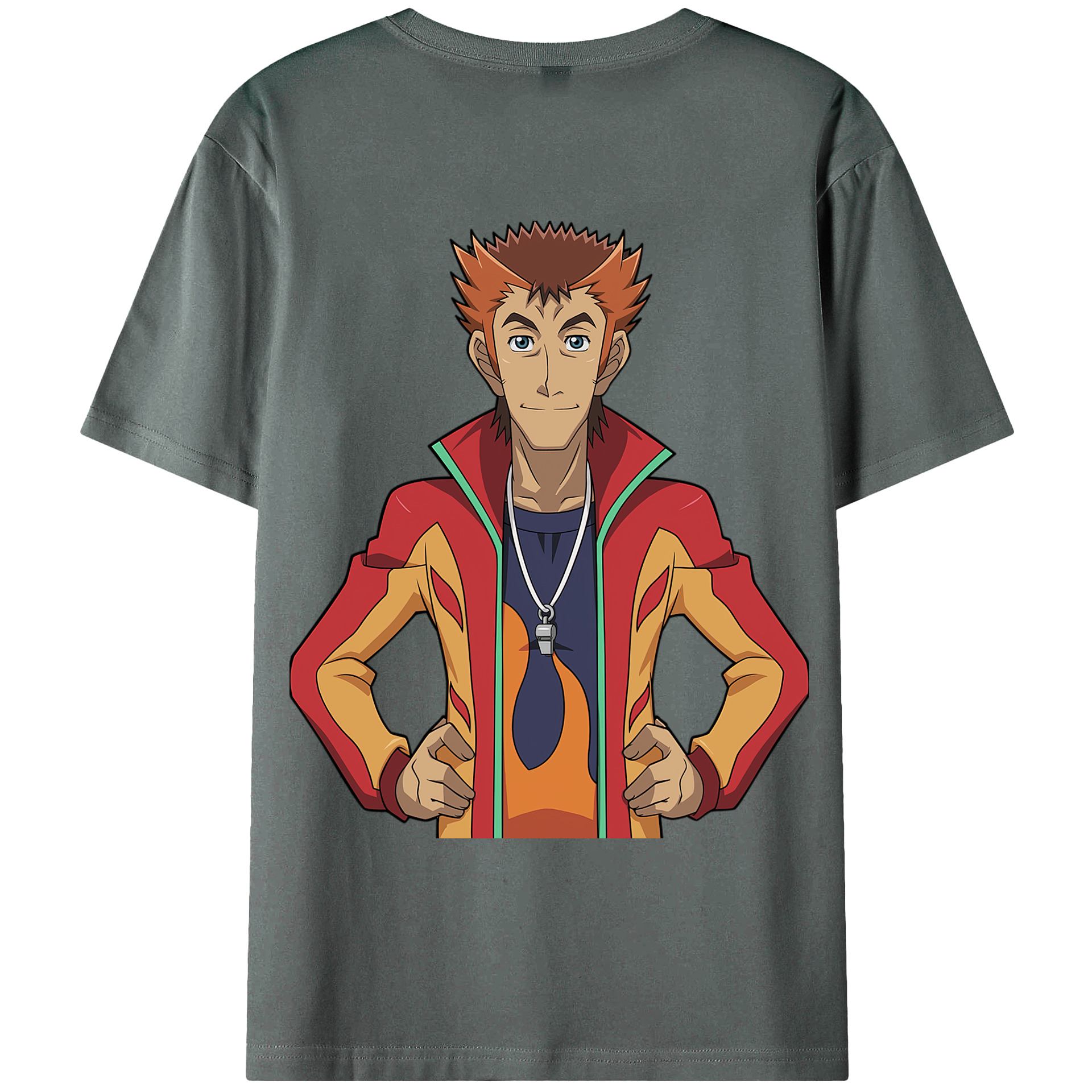 （画像用） 遊☆戯☆王 Yu-Gi-Oh! 綿100％ メンズ半袖Tシャツ（バックプリント） 通気性